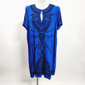 Lucky Brand blue beaded large dress